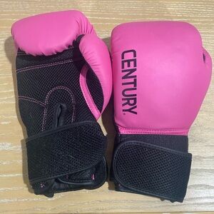 Pink boxing gloves